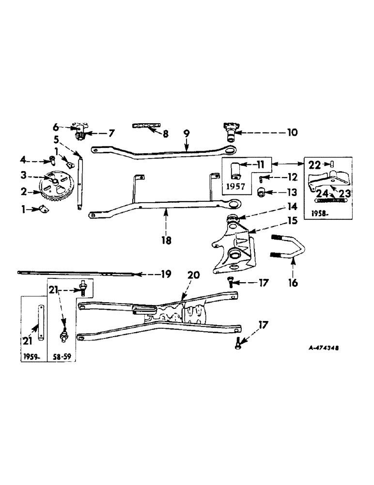 Схема запчастей Case IH 250 - (E-12) - DRAWBAR AND HOPPER DRIVE 