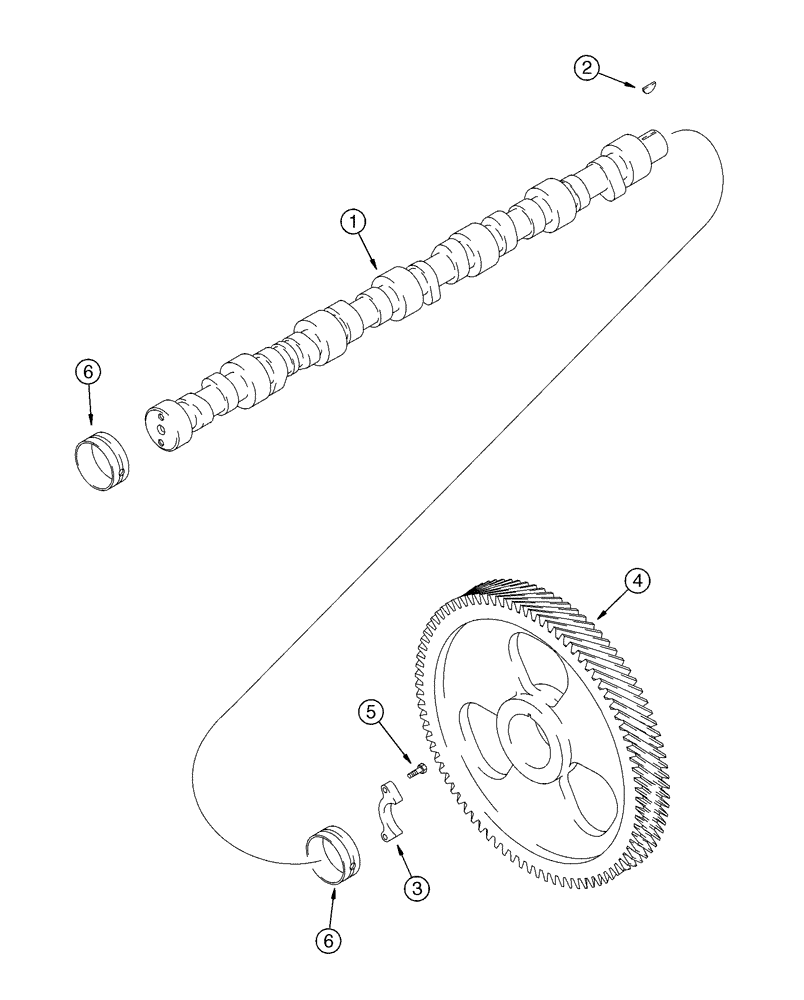 Схема запчастей Case IH CPX420 - (02-18) - CAMSHAFT (01) - ENGINE