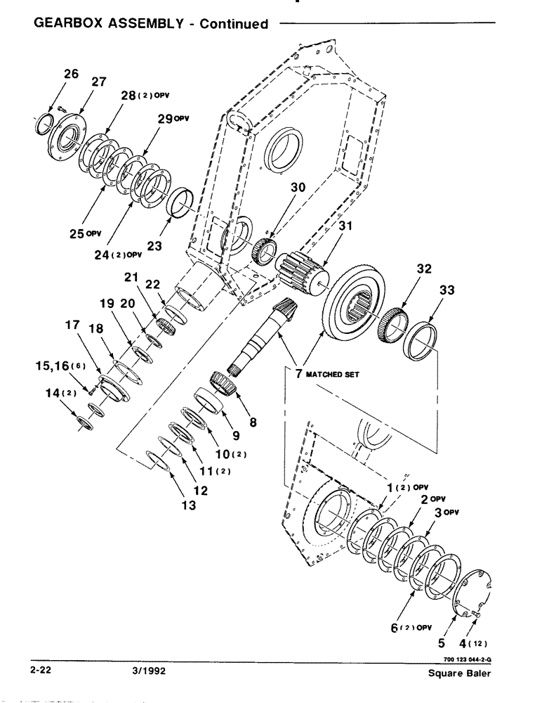 Схема запчастей Case IH 8570 - (2-22) - GEARBOX ASSEMBLY, CONTINUED Driveline