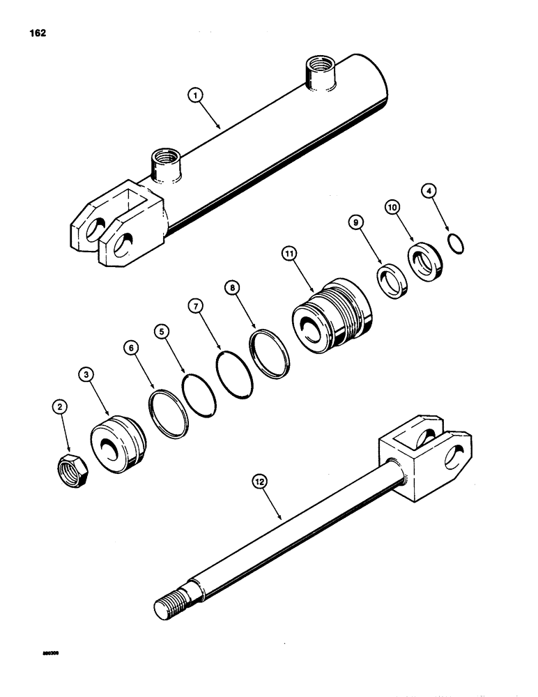 Схема запчастей Case IH 1835 - (162) - D61075 GRAPPLE CYLINDER (08) - HYDRAULICS