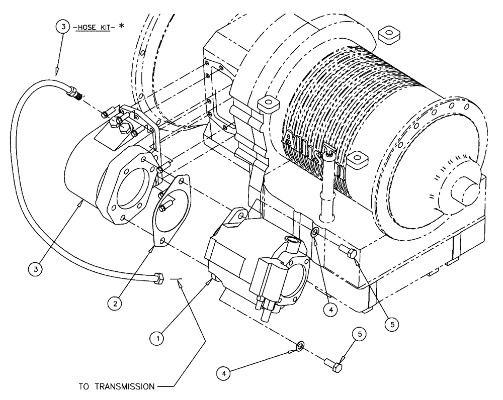 Схема запчастей Case IH FLX610 - (04-004) - PUMP/PTO GROUP Hydraulic Plumbing