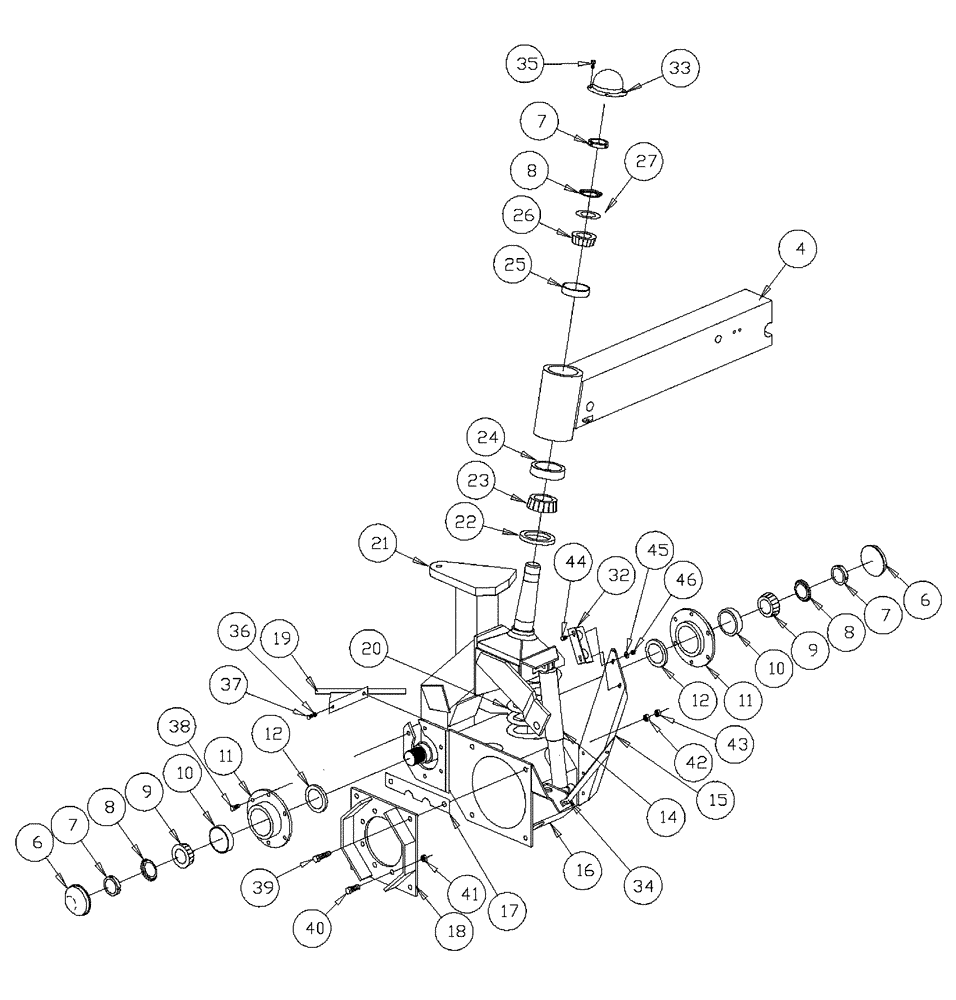 Схема запчастей Case IH PATRIOT XL - (04-006) - STRUT ASSEMBLY-FRONT Suspension & Frame