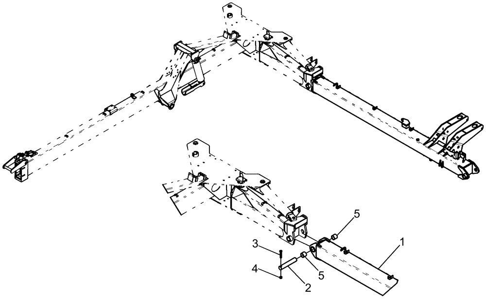 Схема запчастей Case IH 1260 - (39.100.06[02]) - FRAME - MIDDLE WING 80 (39) - FRAMES AND BALLASTING