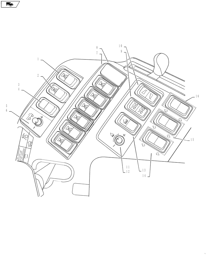 Схема запчастей Case IH 4430 - (55.635.02) - ARMREST BOOM SWITCHES (55) - ELECTRICAL SYSTEMS