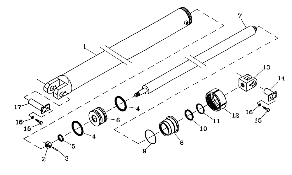 Схема запчастей Case IH AUSTOFT - (B01-02) - HYDRAULIC CYLINDER (C-FRAME LIFT) Hydraulic Components & Circuits
