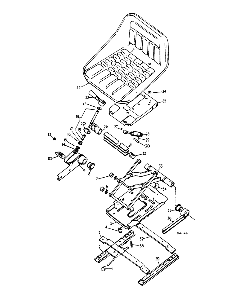 Схема запчастей Case IH HYDRO 84 - (13-08) - SUPERSTRUCTURE, BOSTROM SUSPENSION SEAT DE-LUXE (05) - SUPERSTRUCTURE