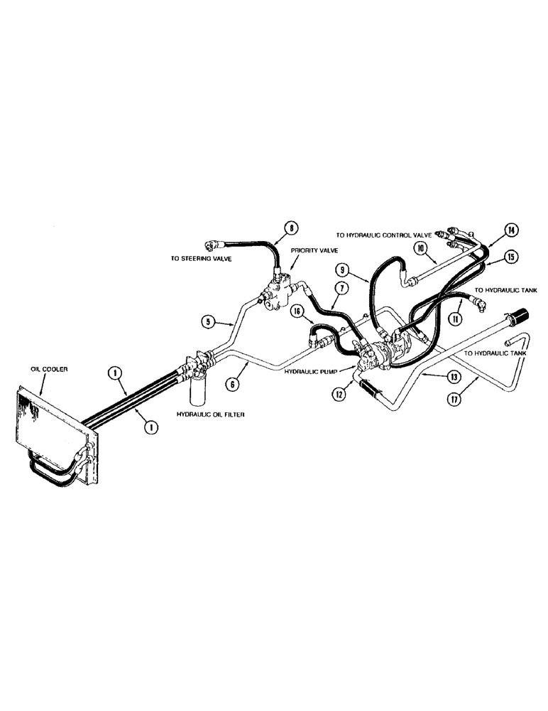 Схема запчастей Case IH 9270 - (1-012) - MAIN HYDRAULICS, P.I.N. JCB0028400 & AFTER (00) - PICTORIAL INDEX