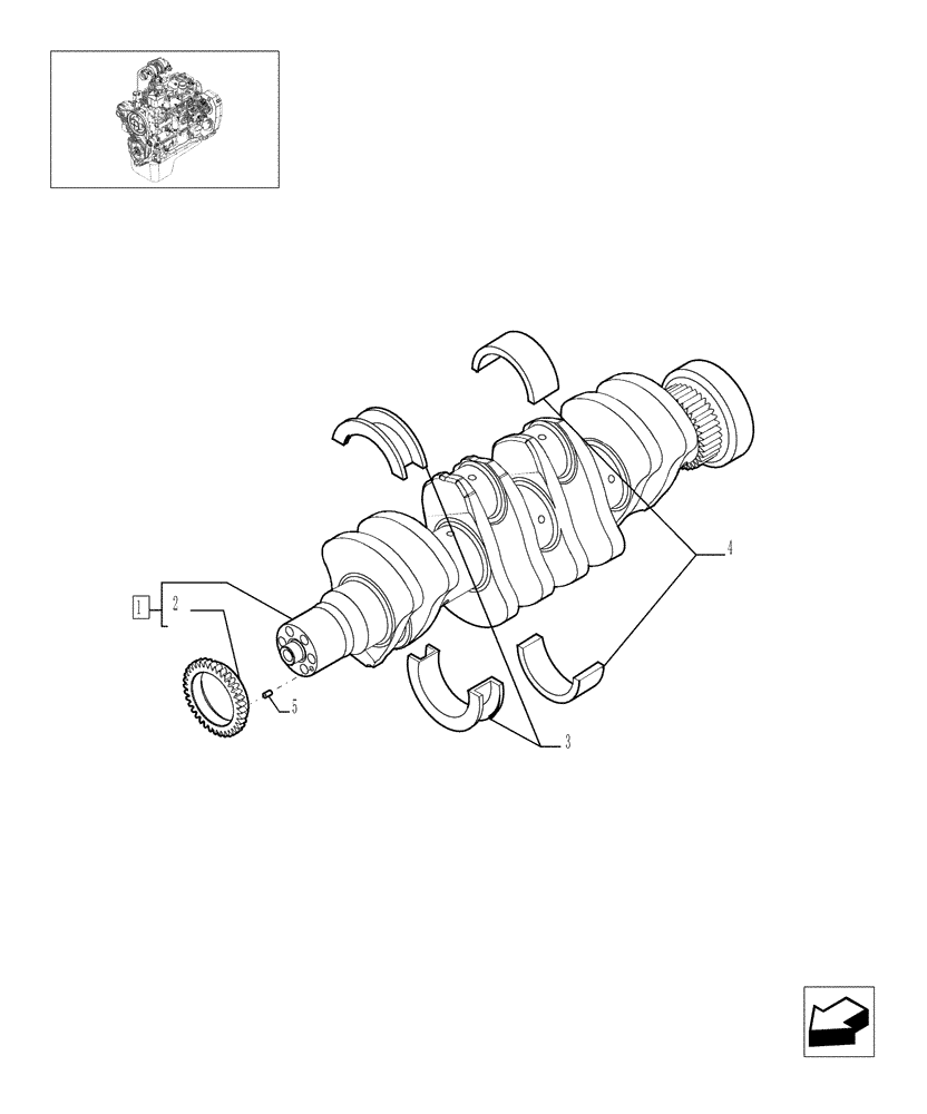 Схема запчастей Case IH F4BE0484C D601 - (0.08.0[01]) - CRANKSHAFT 