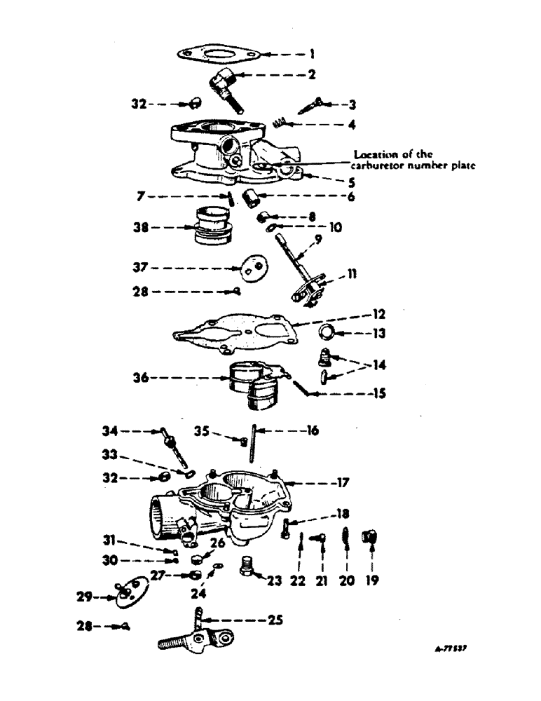 Схема запчастей Case IH C-123 - (B-40) - CARBURETOR, ZENITH 