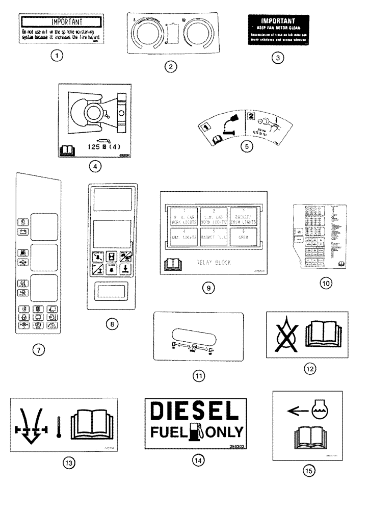 Схема запчастей Case IH CPX610 - (09F-15) - DECALS - IMPORTANT INSTRUCTIONS (12) - CHASSIS