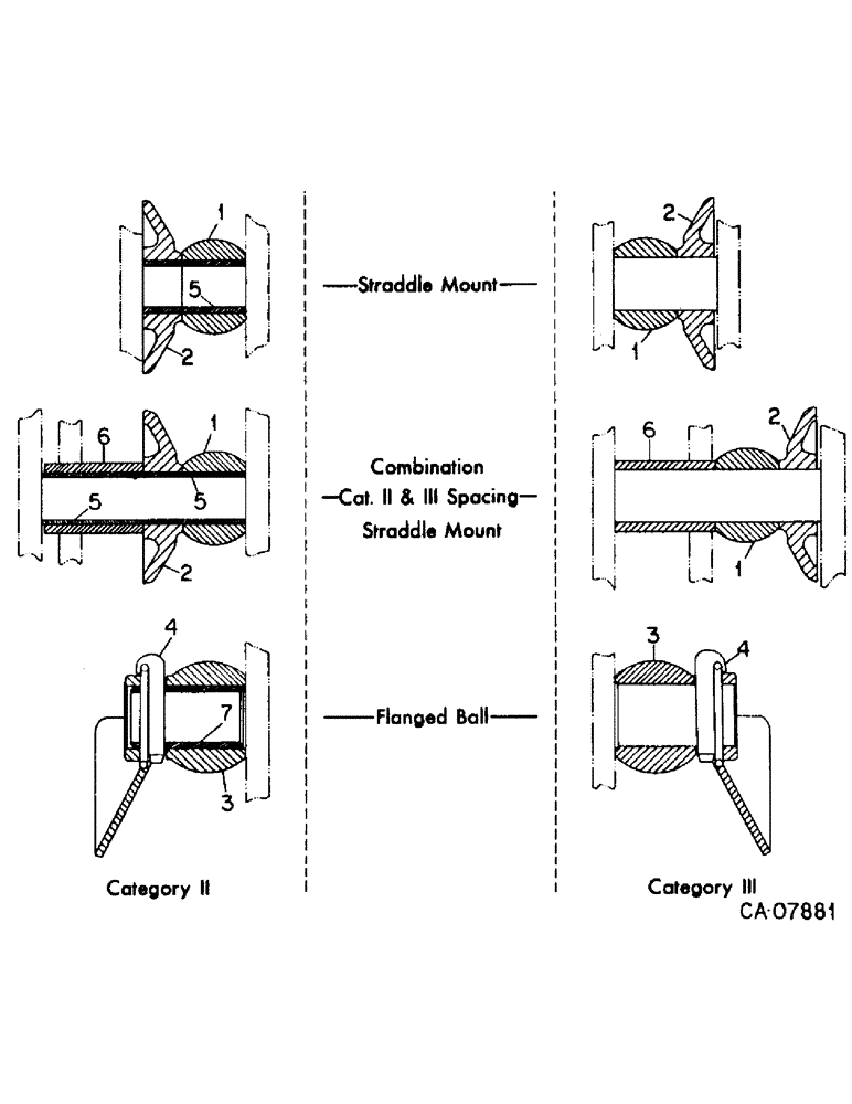 Схема запчастей Case IH 3688HC - (09-13) - FRAME, THREE POINT HITCH BALLS, CAT. III (12) - FRAME