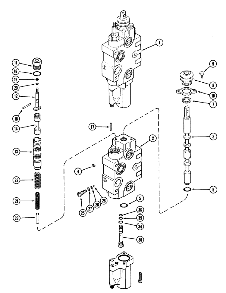 Схема запчастей Case IH 1896 - (8-300) - REMOTE VALVE BODY ASSEMBLY, TWO CIRCUIT AND ADD ON FOR THIRD AND FOURTH CIRCUIT, WITHOUT LOAD CHECK (08) - HYDRAULICS