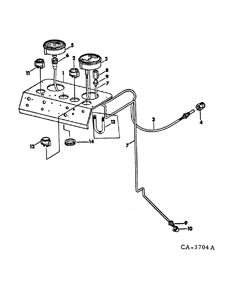 Схема запчастей Case IH 4366 - (11-01) - INSTRUMENTS, PANEL, GAUGES AND PIPING, 4366 TRACTOR Instruments