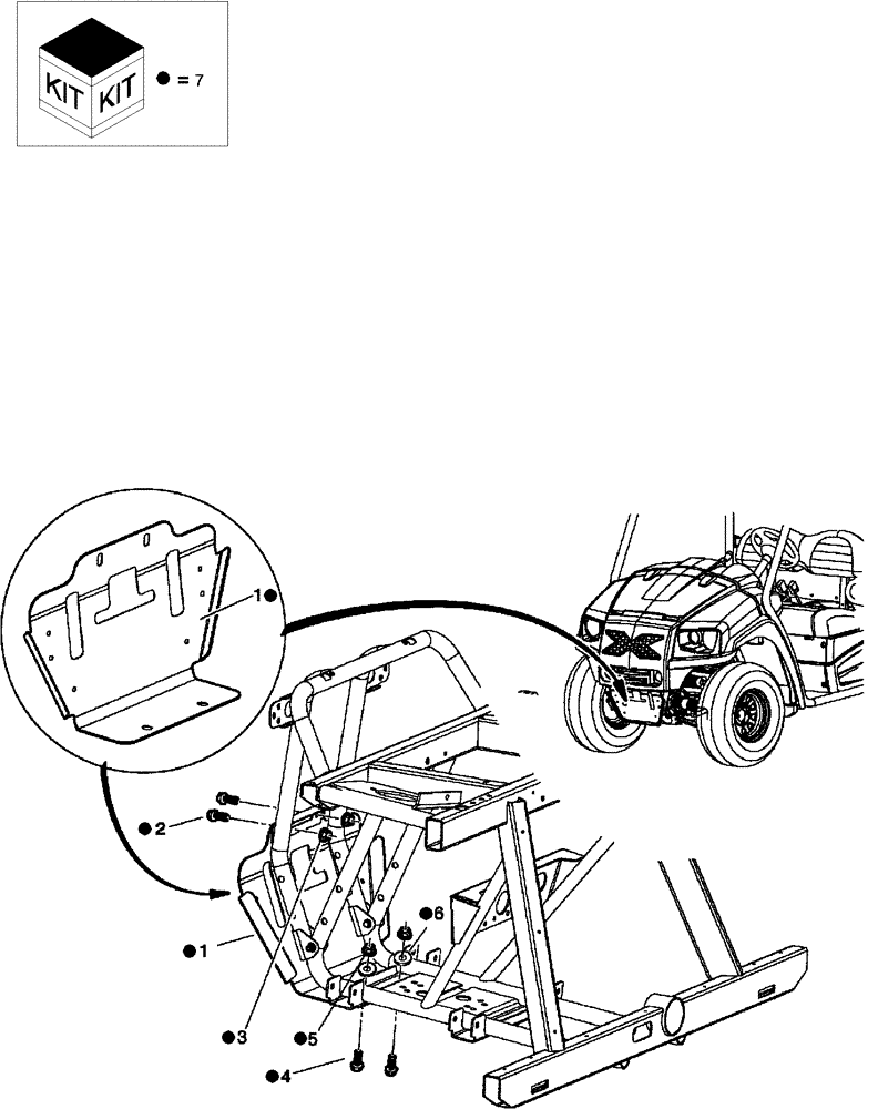 Схема запчастей Case IH SCOUT - (88.118.03[02]) - DIA KIT, FRONT SKID PLATE (88) - ACCESSORIES