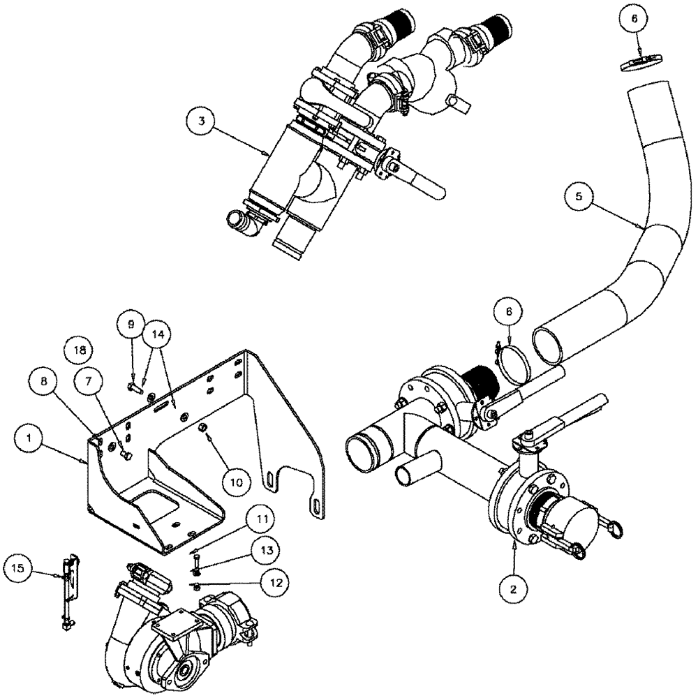 Схема запчастей Case IH 610 - (05-041) - PUMP AND MANIFOLDS GROUP Liquid Plumbing
