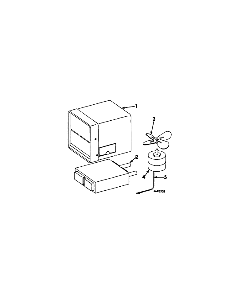 Схема запчастей Case IH 315 - (N-08) - PARTS ACCESSORIES AND ATTACHMENTS, HEATER COMPONENTS Accessories & Attachments