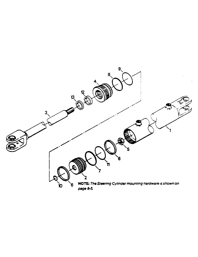 Схема запчастей Case IH 9170 - (08-16) - STEERING CYLINDER ASSEMBLY (07) - HYDRAULICS
