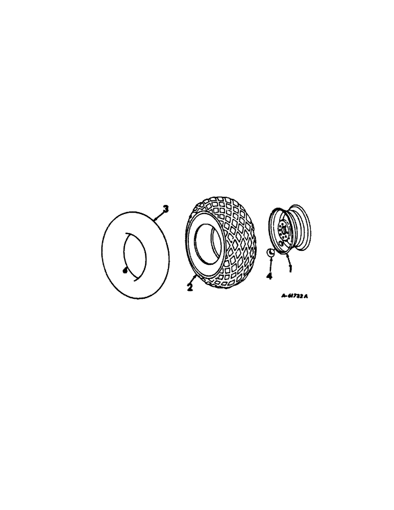Схема запчастей Case IH 403 - (048[1]) - MAIN WHEEL, TIRE AND TUBE (44) - WHEELS