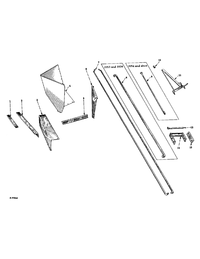 Схема запчастей Case IH 2-PR - (078) - WAGON ELEVATOR HOPPER AND BAIL RODS AND SUPPORTS (80) - CROP STORAGE/UNLOADING