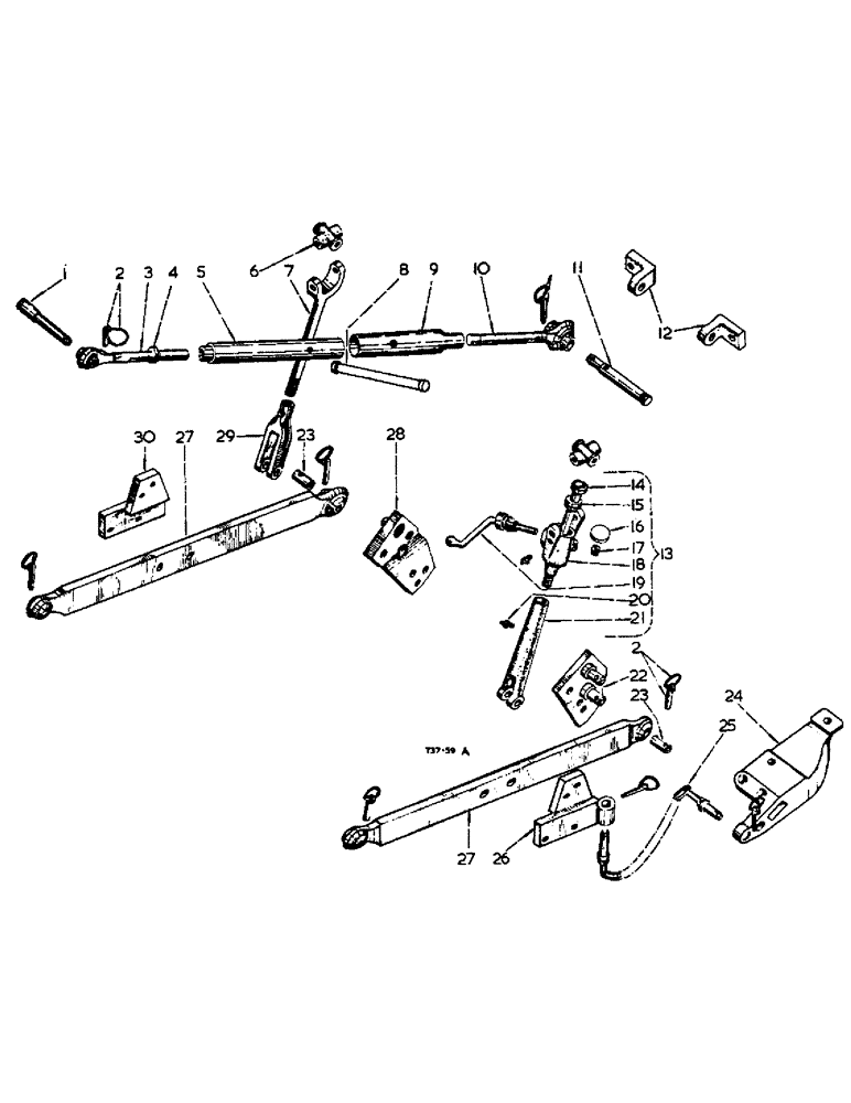 Схема запчастей Case IH 276 - (7-10) - THREE POINT LINKAGE ATTACHMENT (88) - ACCESSORIES