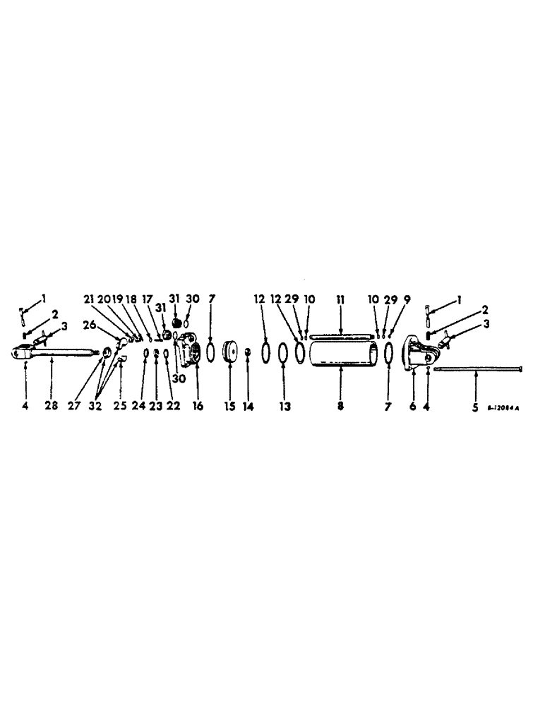 Схема запчастей Case IH 60 - (C-31) - HYDRAULIC CYLINDER, FOR TRACTORS WITH 7/8-14 STR THREAD HYDRAULIC OUTLETS 