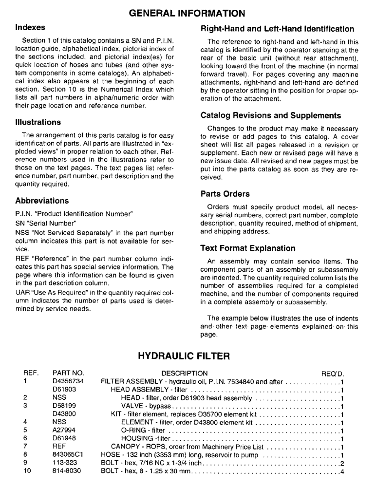 Схема запчастей Case IH 3850 - (1-4) - GENERAL INFORMATION (00) - PICTORIAL INDEX
