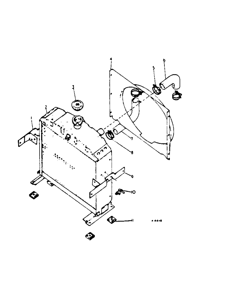 Схема запчастей Case IH 364 - (4-06) - CHASSIS, RADIATOR AND CONNECTIONS (12) - CHASSIS