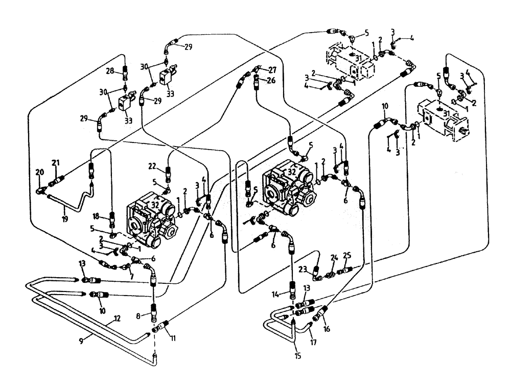 Схема запчастей Case IH 7000 - (B06-66) - HYDRAULIC CIRCUIT (STANDARD TRANSMISSION 7000), (108/6CT Hydraulic Components & Circuits