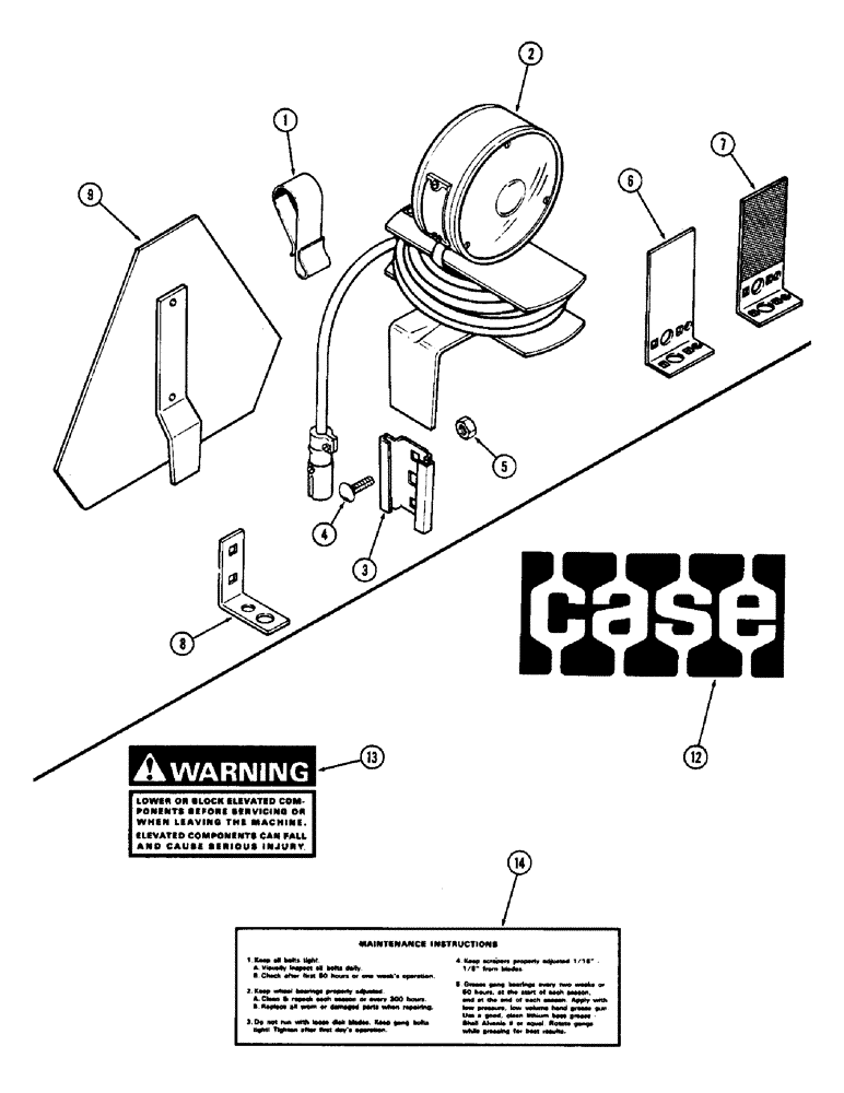 Схема запчастей Case IH F21 - (176) - WARNING REFLECTORS AND SMV EMBLEM, DECALS 