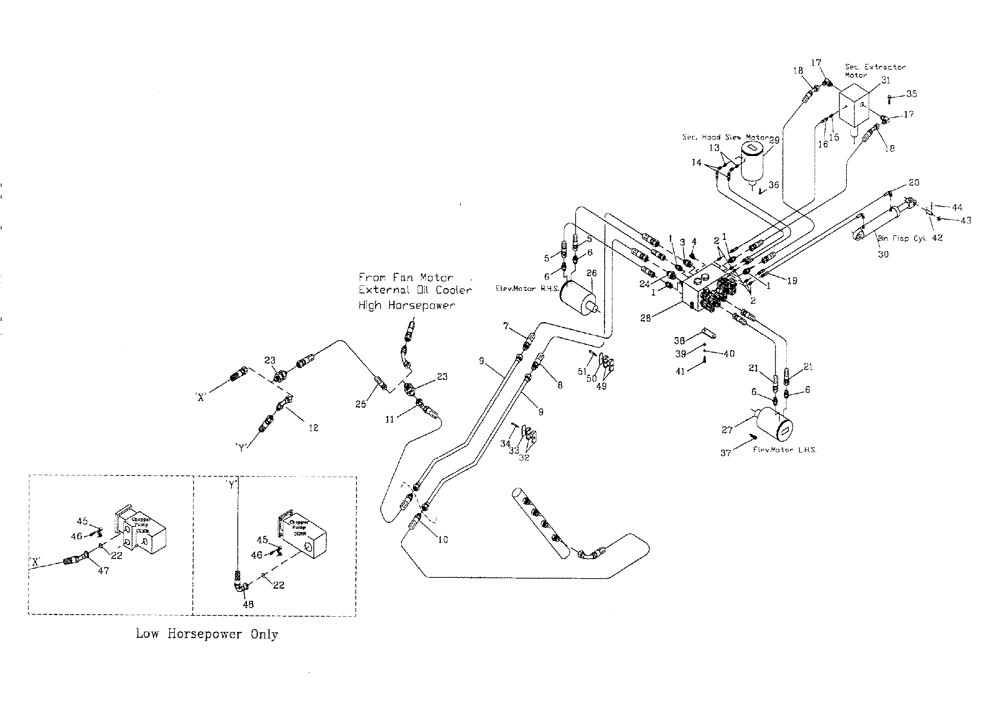 Схема запчастей Case IH 7700 - (B10[02]) - HYDRAULIC CIRCUIT {ELEVATOR} Hydraulic Components & Circuits