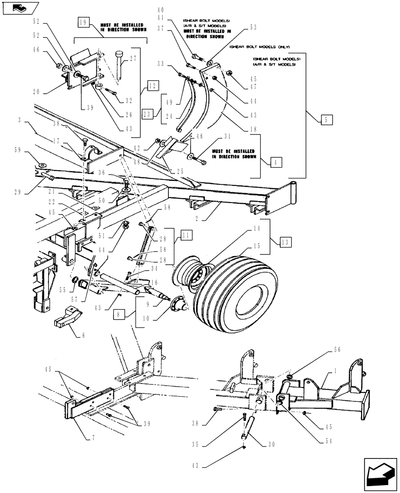 Схема запчастей Case IH TURBO-TIGER - (39.100.02) - MAIN FRAME ASSEMBLY (39) - FRAMES AND BALLASTING
