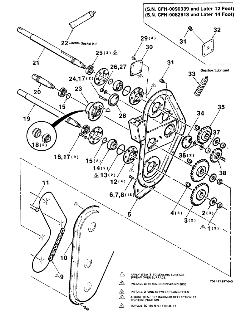 Схема запчастей Case IH 8370 - (2-10) - CHAINBOX, AUGER DRIVE ASSEMBLY (09) - CHASSIS