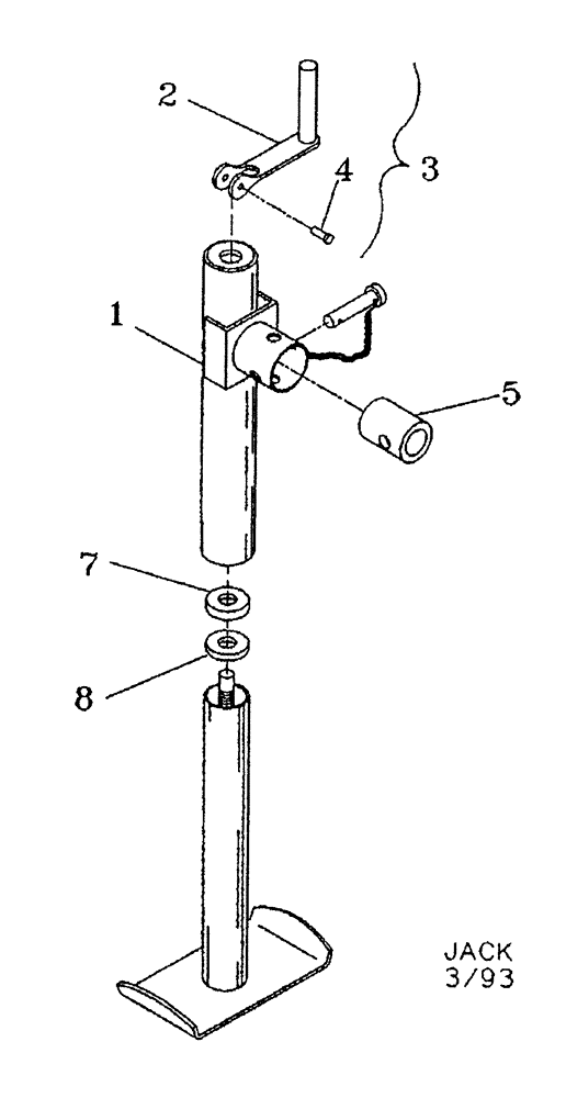 Схема запчастей Case IH 2500 ECOLO-TIL - (39.110.04) - JACK ASSEMBLY (39) - FRAMES AND BALLASTING