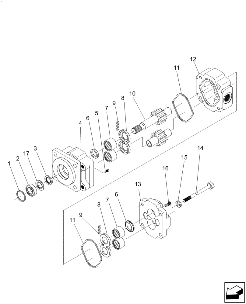 Схема запчастей Case IH A8800 - (35.000.AB[11]) - HYDRAULIC MOTOR (M50A) (35) - HYDRAULIC SYSTEMS