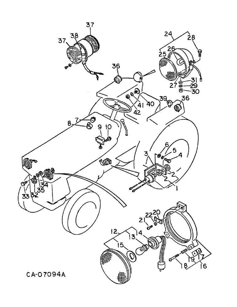 Схема запчастей Case IH 284 - (08-10) - ELECTRICAL, ELECTRIC LIGHTING, DIESEL ENGINE TRACTORS (06) - ELECTRICAL