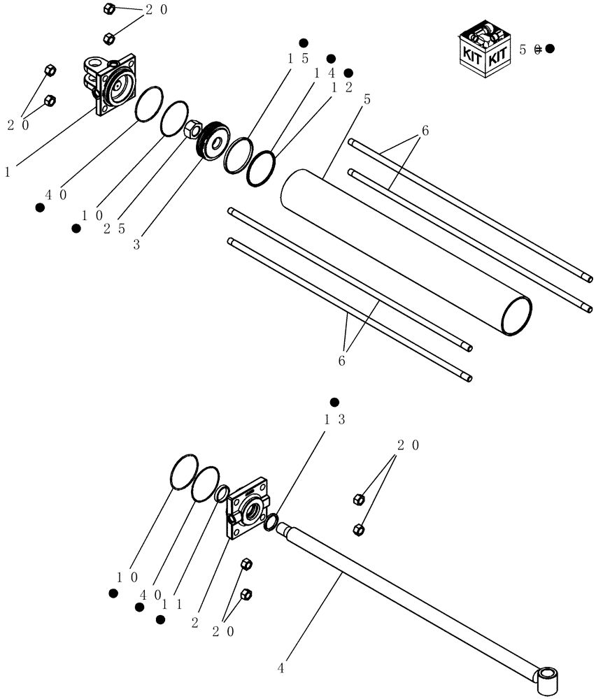 Схема запчастей Case IH 30 - (35.116.02) - HYDRAULIC LIFT CYLINDER, 86991622, 4" X 30" (35) - HYDRAULIC SYSTEMS