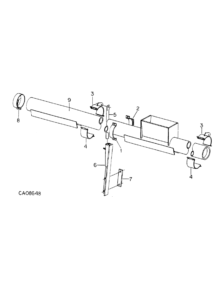 Схема запчастей Case IH 800 - (10-24) - FERTILIZER, HORIZONTAL QUICK FILL AUGER ATTACHMENT, DRY FERTILIZER, UNITS A THROUGH G, M AND T (09) - CHASSIS/ATTACHMENTS