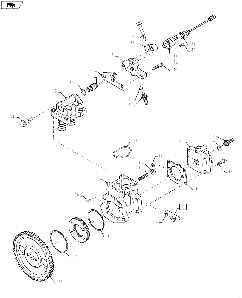 Схема запчастей Case IH 4420 - (03-029) - FUEL INJECTION,PUMP AND DRIVE (01) - ENGINE