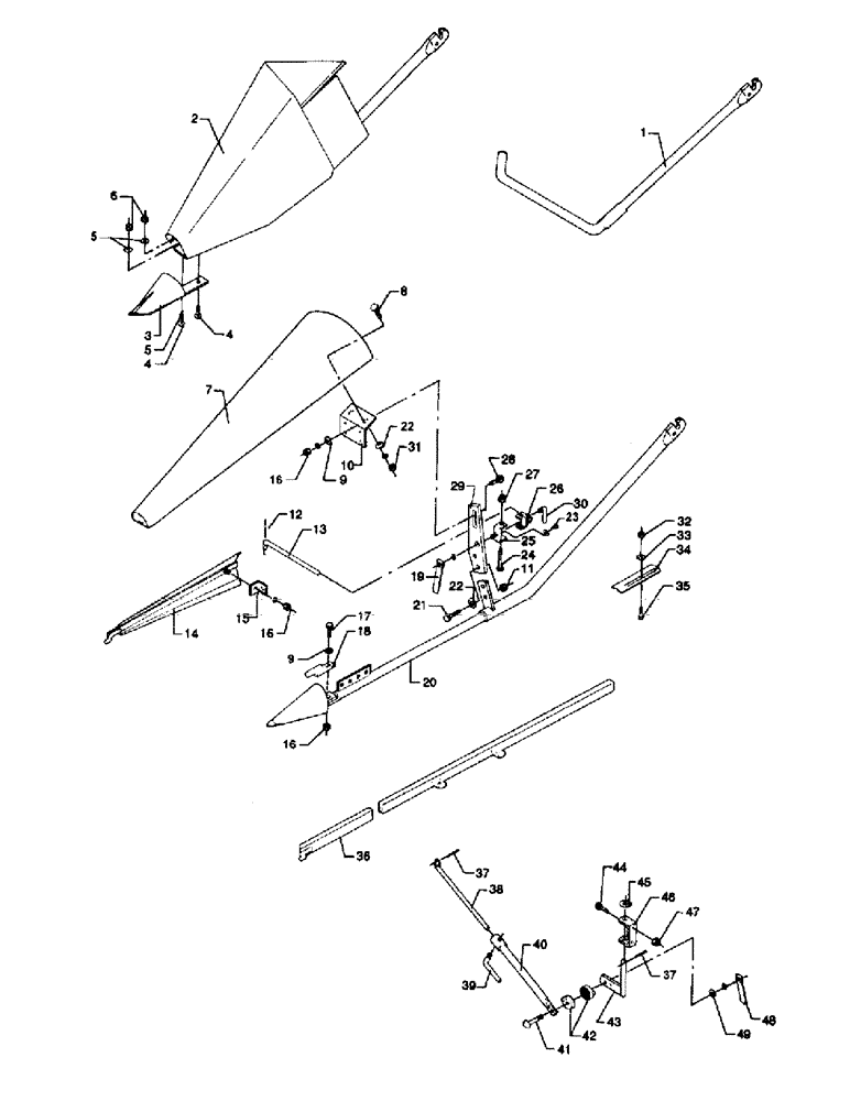 Схема запчастей Case IH 1030 - (1-01) - STRAW DIVIDER No Description