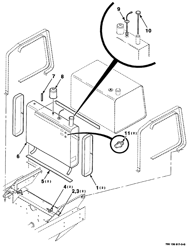 Схема запчастей Case IH 8880HP - (08-048) - OIL RESERVOIR AND MOUNTING ASSEMBLY (35) - HYDRAULIC SYSTEMS