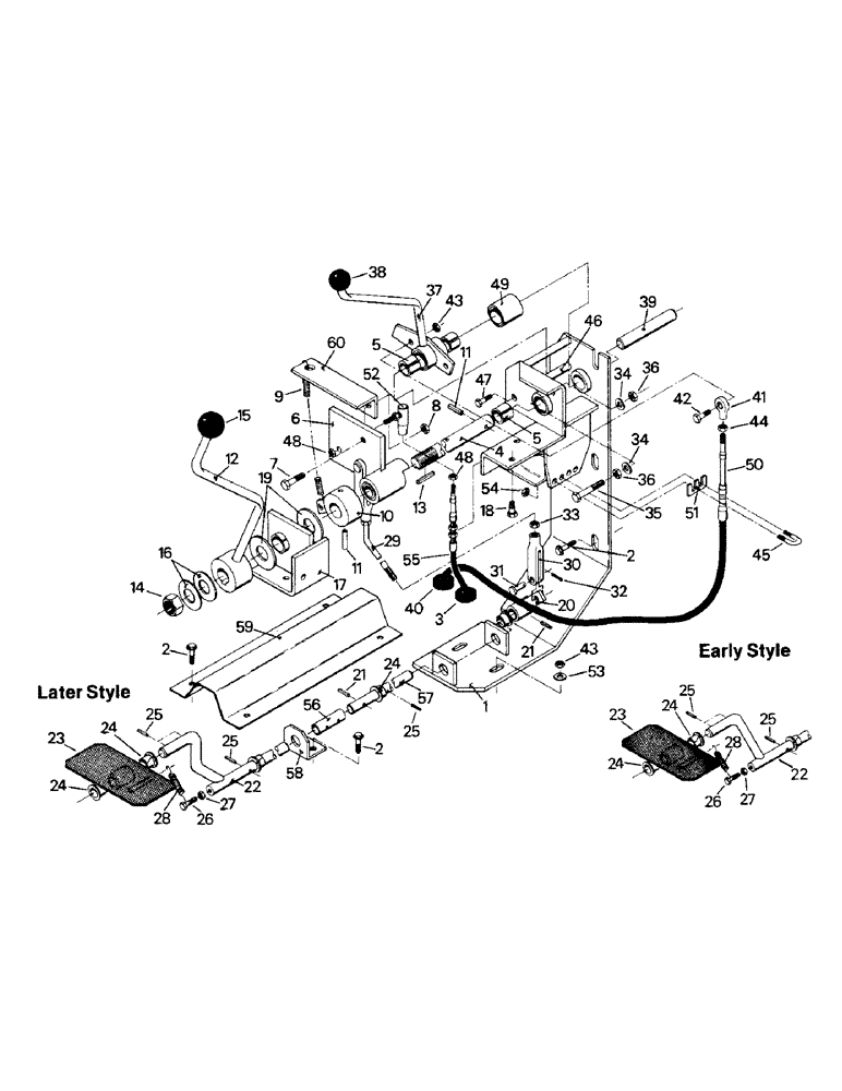 Схема запчастей Case IH PTA280 - (01-39) - CAB CONTROLS, THROTTLE & TRANSFER CASE, ALL PTA 296, 297 & 270 & EARLY 251, 280, 310, 325 (10) - CAB