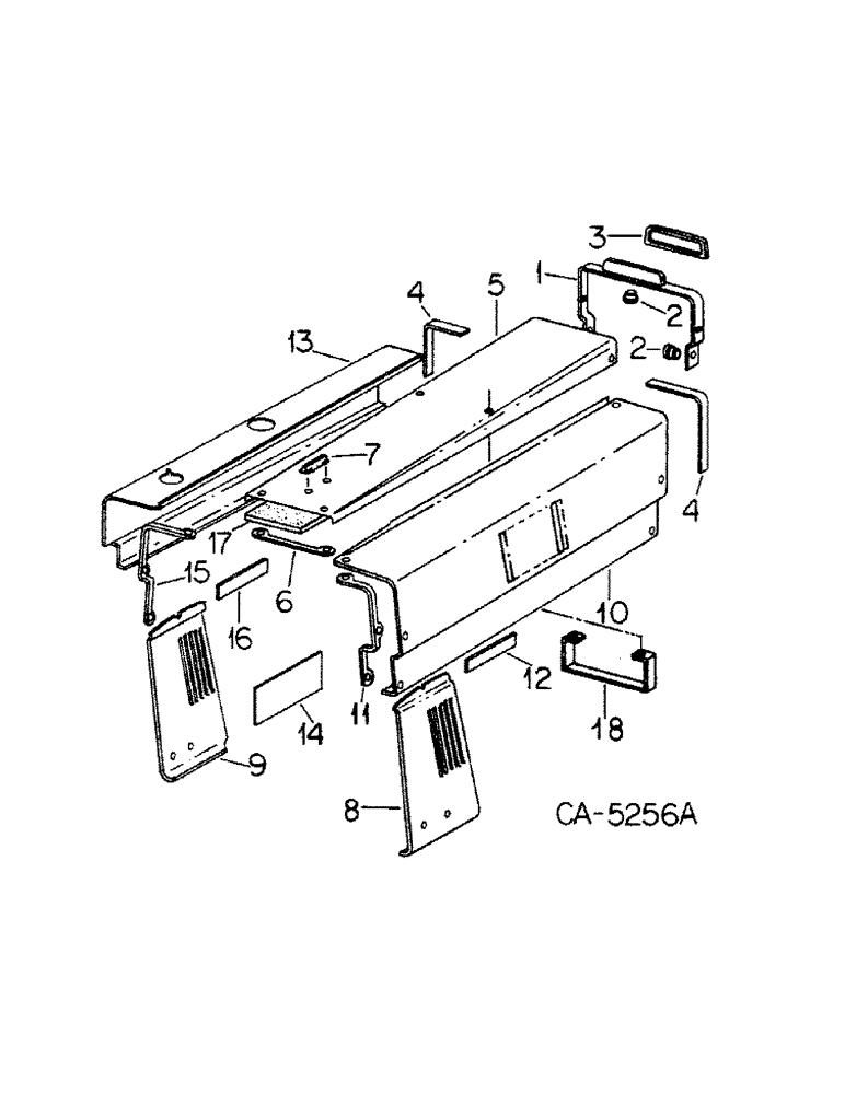 Схема запчастей Case IH 786 - (13-01) - SUPERSTRUCTURE, HOOD AND PANELS (05) - SUPERSTRUCTURE