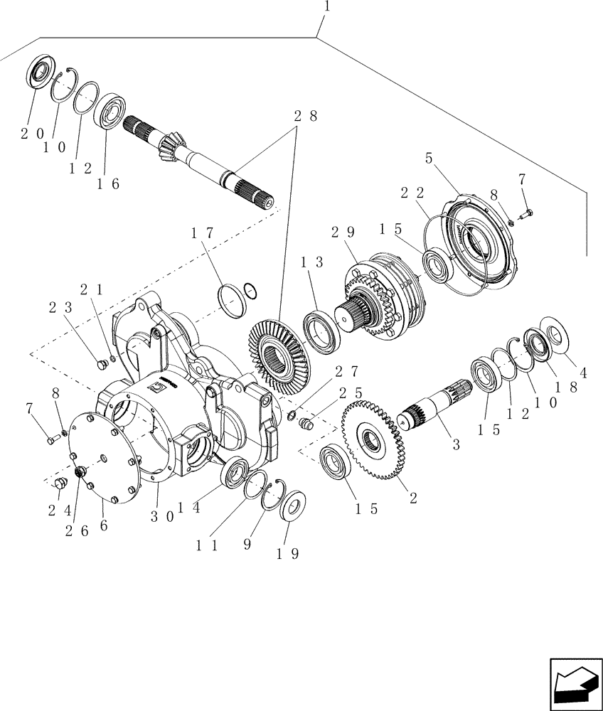 Схема запчастей Case IH 7010 - (60.150.03[02]) - GEARBOX - FEEDER CONVEYOR DRIVE, WITHOUT ROCK TRAP - PIN HAJ202001 & AFTER - 7010/8010 (60) - PRODUCT FEEDING