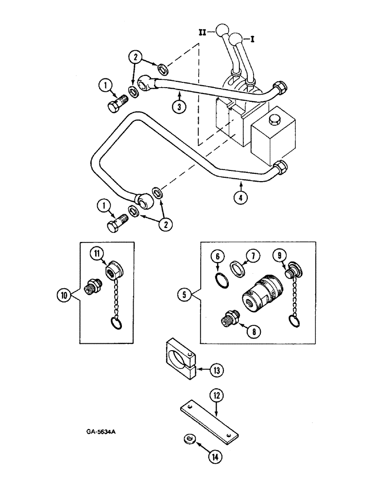 Схема запчастей Case IH 433 - (8-548) - QUICK COUPLING, SELF SEALING COUPLING (08) - HYDRAULICS