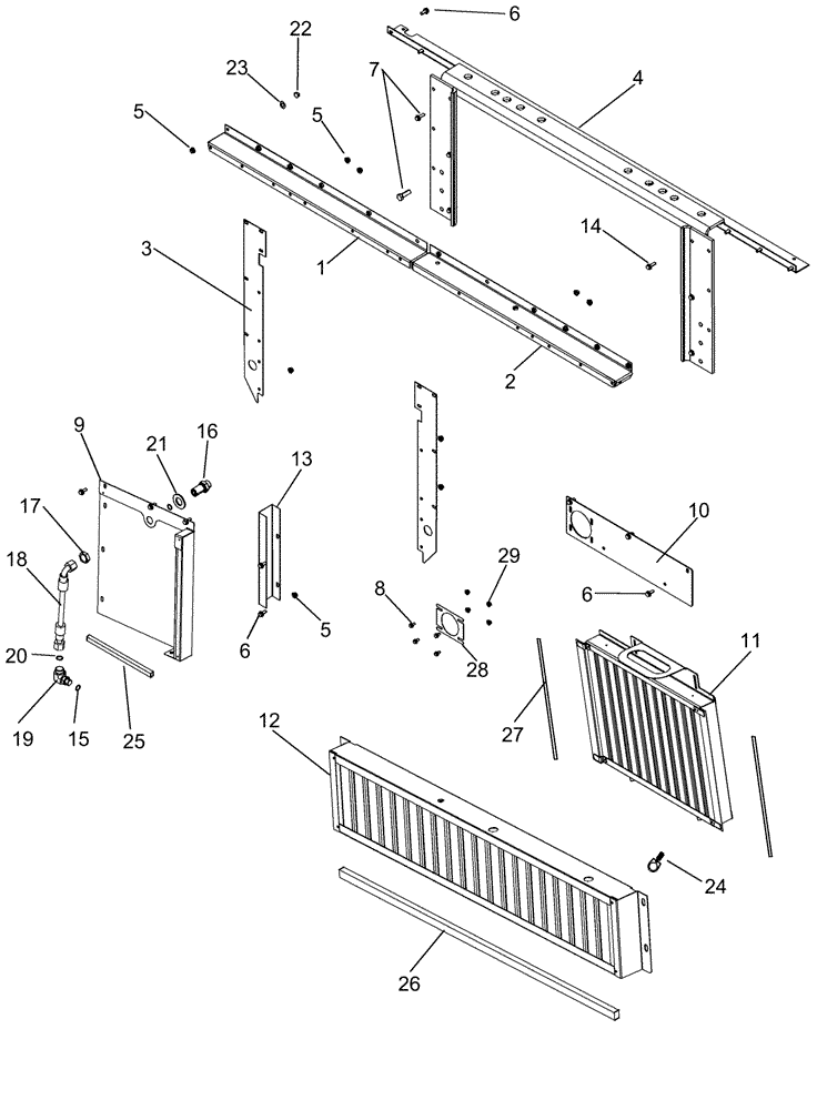 Схема запчастей Case IH 420 TIER 3 - (09F-05) - SHIELDS, FUEL TANK (12) - CHASSIS