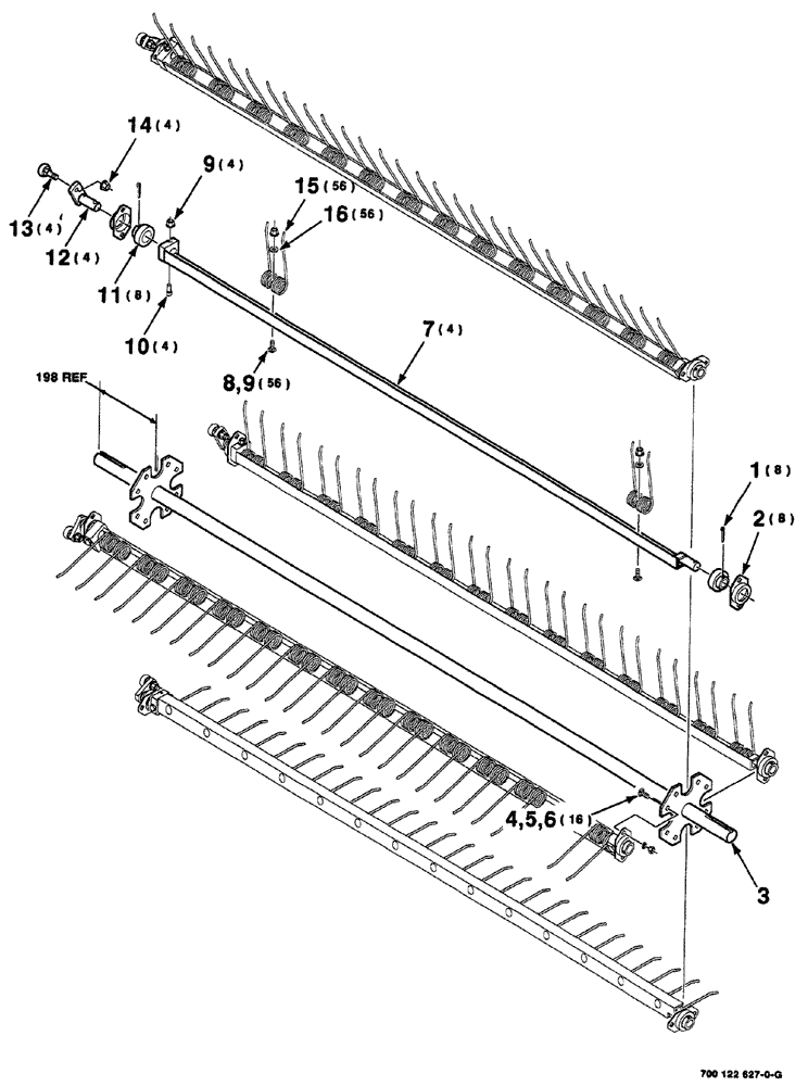 Схема запчастей Case IH 8555 - (03-04) - PICKUP ROTOR ASSEMBLY Pickup