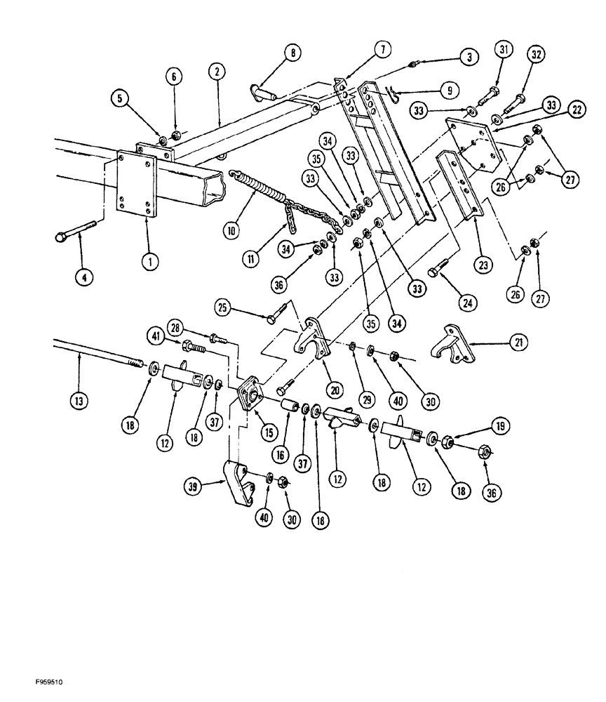 Схема запчастей Case IH 6814 - (09-13) - ROLLING LEVELER (09) - CHASSIS/ATTACHMENTS