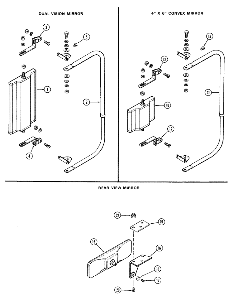 Схема запчастей Case IH 870 - (326) - CAB, MIRRORS, DUAL VISION (09) - CHASSIS/ATTACHMENTS
