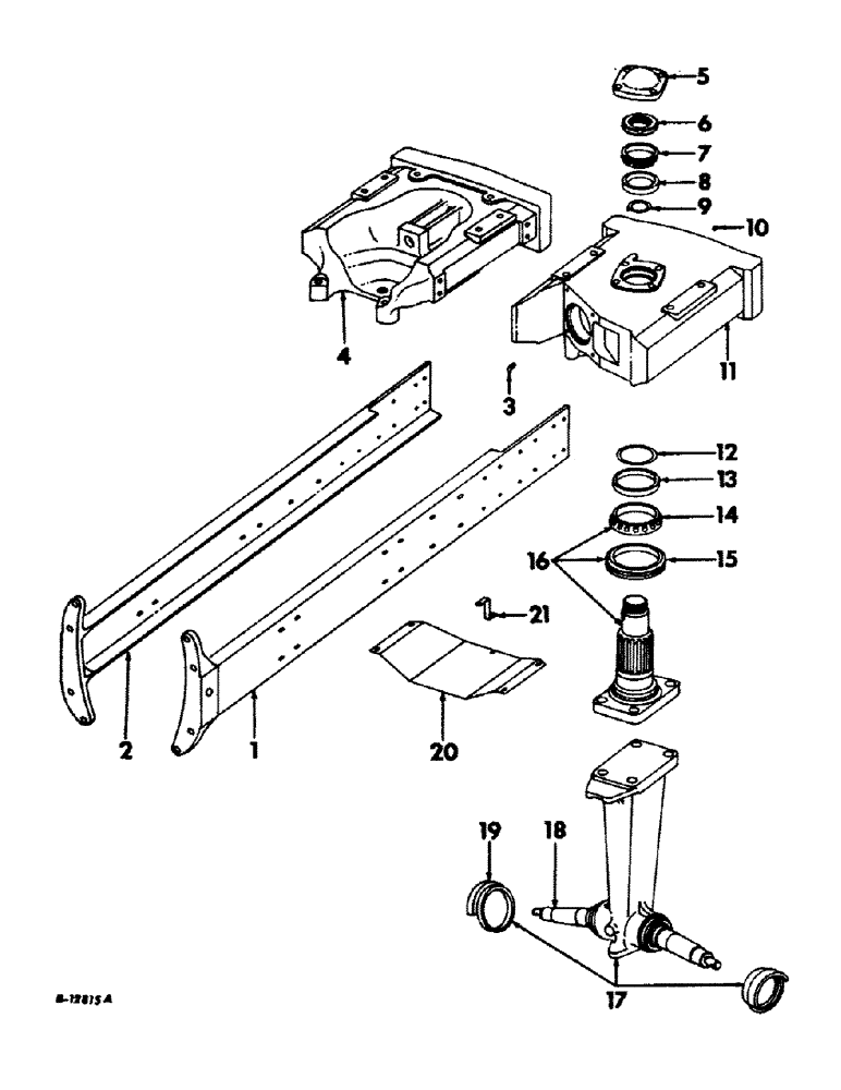 Схема запчастей Case IH 21256 - (A-04) - CHASSIS, RADIATOR AND SHEET METAL, FRONT CHANNELS AND BOLSTERS Chassis, Radiator & Sheet Metal