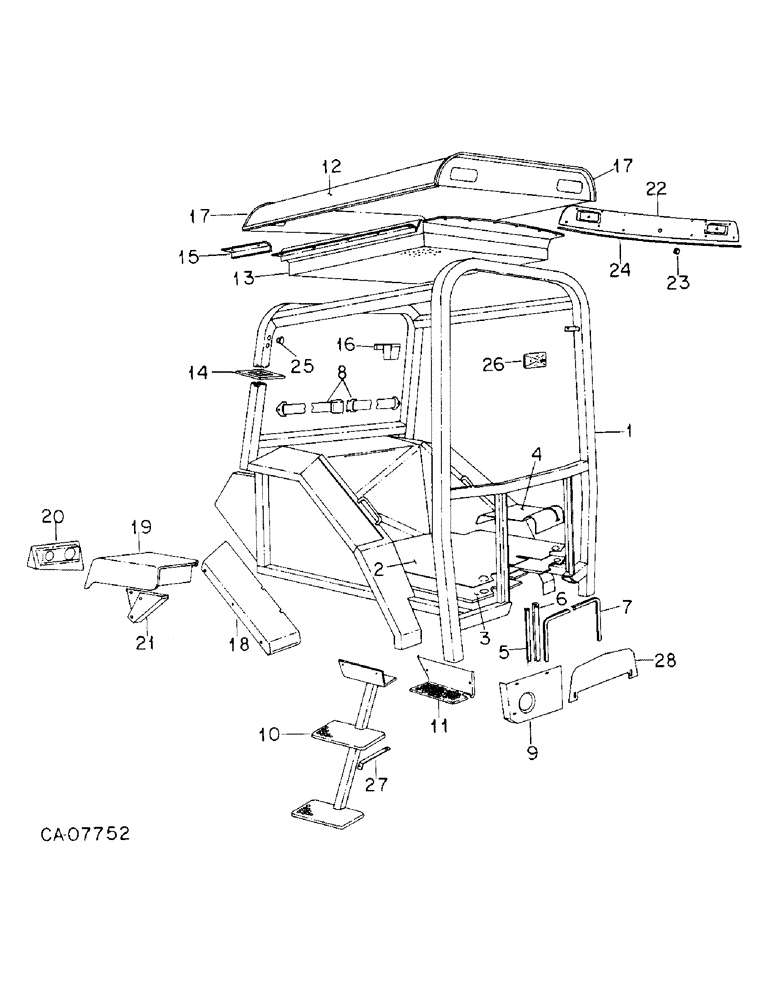Схема запчастей Case IH 3088 - (13-40) - SUPERSTRUCTURE, ROLL-OVER PROTECTIVE STRUCTURE (05) - SUPERSTRUCTURE